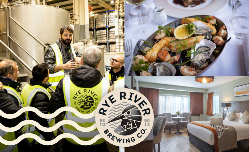 image of brewery tour, dinner and hotel bedroom