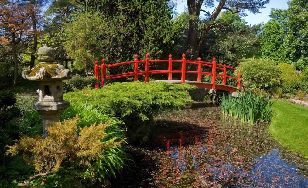 Japanese gardens red bridge - Things to do in Kildare