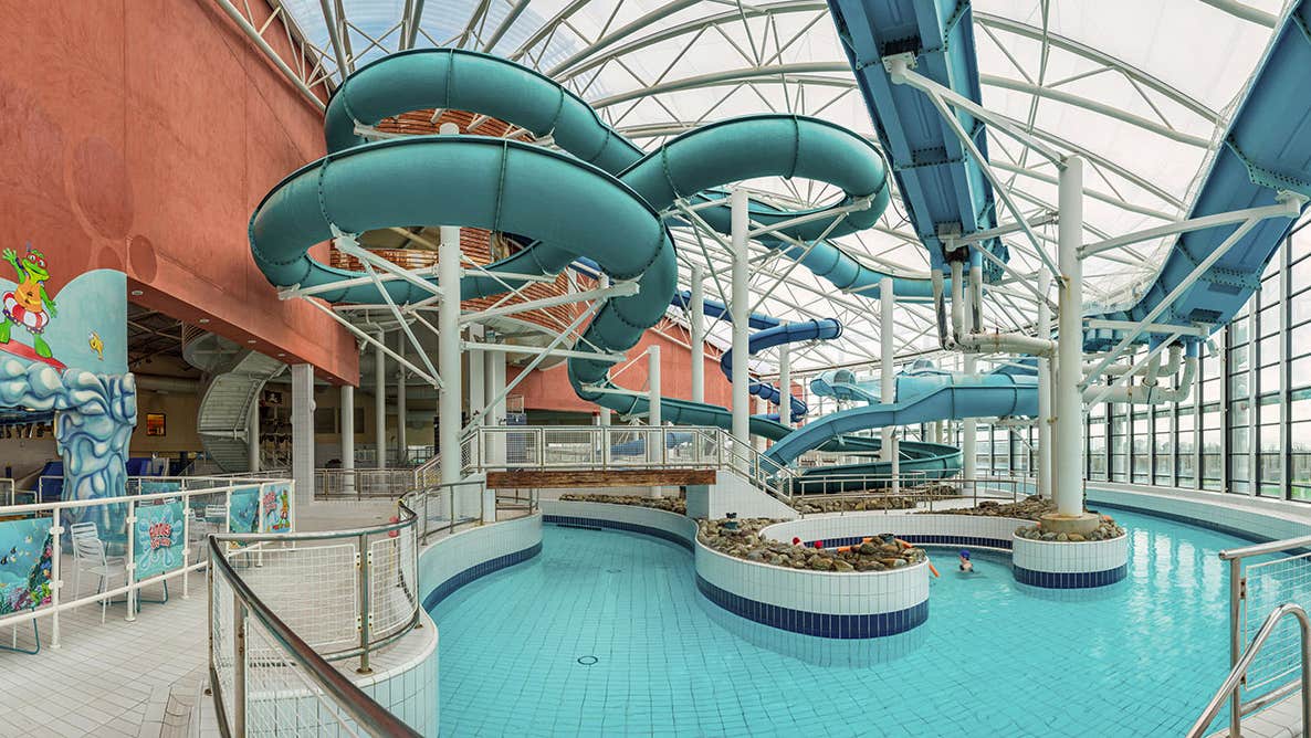 aquazone waterpark interior slide and pool - Glenroyal Hotel