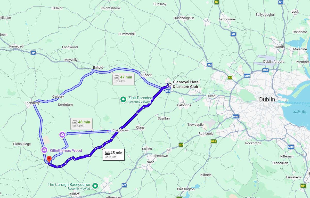 Glenroyal to Rathangan - Glenroyal Hotel